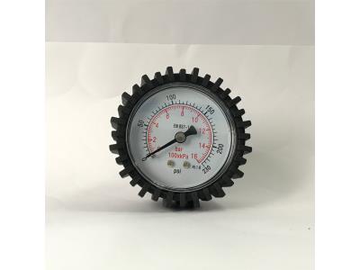 WESEN 60mm plastic pressure gauge with rubber sleeve 16bar 230psi back mounting