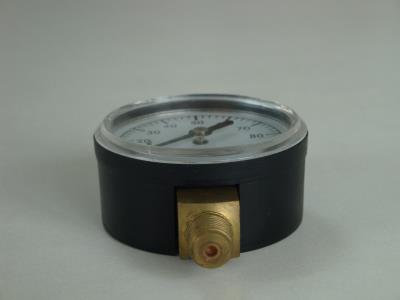 WESEN 50mm plastic pressure gauge brass connection 100psi