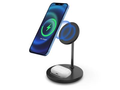 Factory OEM Popular 15W 2In1 Magnetic Wireless Chargers Stand For AirPods For iPhone12/13