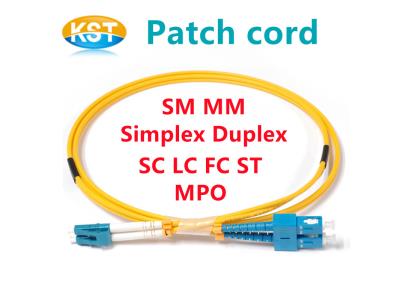 Fiber Optic Patch Cord SM MM Duplex Simplex Jumper SC LC FC ST MPO Connector