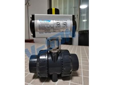 UPVC Pneumatic Ball Valve Pneumatic Pressure Control Valve actuated plastic valve valve ac