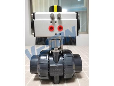 UPVC Pneumatic Ball Valve Pneumatic Pressure Control Valve actuated plastic valve valve ac