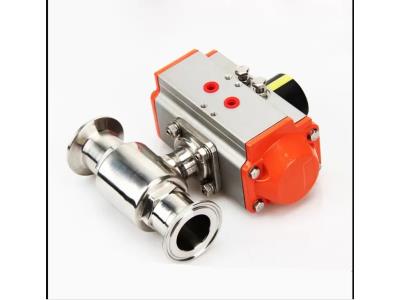 Sanitary Ball valve Actuator Food grade Stainless steeltee quick clamp pneumatic valve