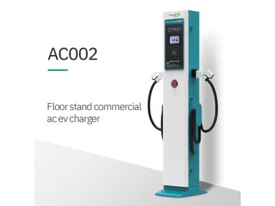 Manufacture 7/22/43 KW double output floor stand commercial AC Ev Charger for Car