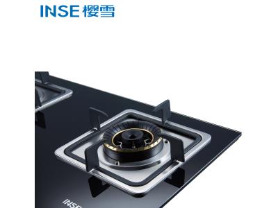 High Quality Black Glass Body Kitchen Gas Stove two Burner JZY/T/R-Q1812(B)