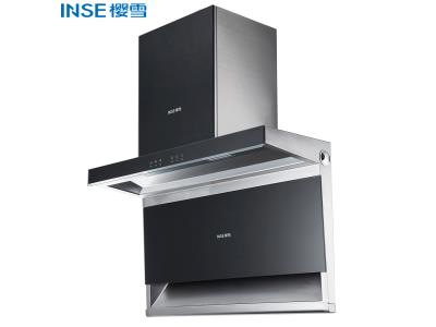 Zhongshan Wall-Mounted Black Glass Range Hood China for Kitchen for Sale CXW-280-K1906(B)