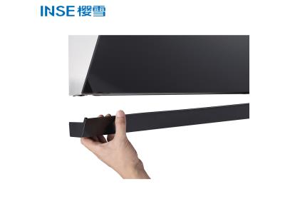 INSE 2022 new modern hard black crystal tempered glass panel range hood CXW-268-H1813