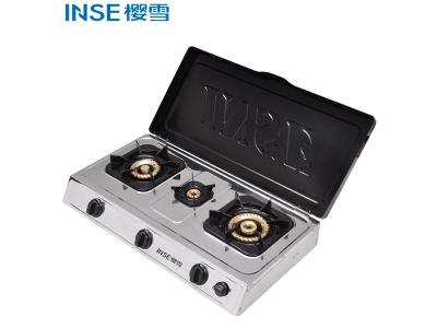 High Quality Stainless Steel Body Cooktops INSE Gas Stove 3 Burner/JZY/T-3-302