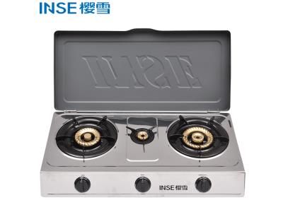 High Quality Cooking Appliance Table 3 Burner INSE Gas Stove Top/JZY/T-3-303