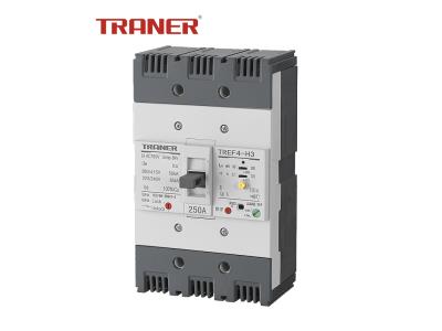 TREF4 250A 3 Poles Moulded Case Circuit Breaker Type ELCB with Groud Fault Protection
