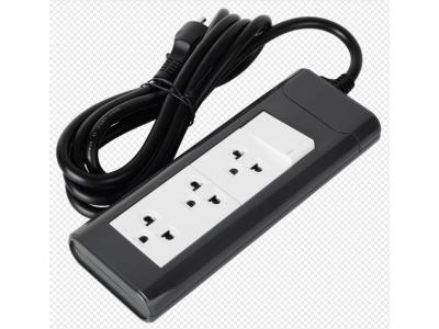 Euro-American socket+16A manual reset overload protector extension cord with16A  2M*1.5mm2