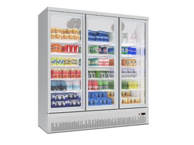 Commercial Glass Door Freezer Beverage Cooler Refrigerator for Supermarket Chains