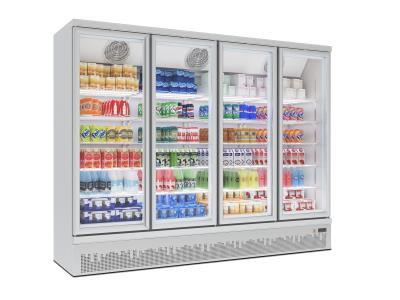 Commercial Glass Door Freezer Beverage Cooler Refrigerator for Supermarket Chains