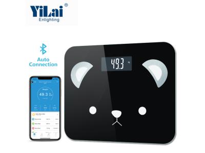 Yilai Factory OEM Electronic Scale 6mm tempered glass+ABS plastic Bluetooth Smart Scale