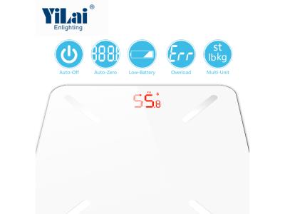 Yilai CE/RoHS approvel electronic bluetooth scale RED LED display 180kg Tuya smart scale