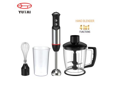 Electric Kitchen Stainless Steel Immersion Hand Blender with Chopper 