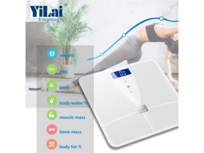 Yilai CE/RoHS approvel electronic Smart scale ITO tempered glass 180kg Tuya WIFI scale