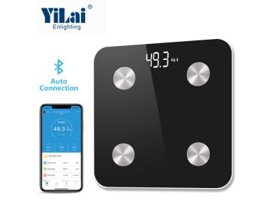 Yilai OEM/ODM popular design 18 datas analysis APP connection bluetooth body fat scale