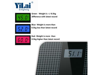 3 colors indicator body digital scale