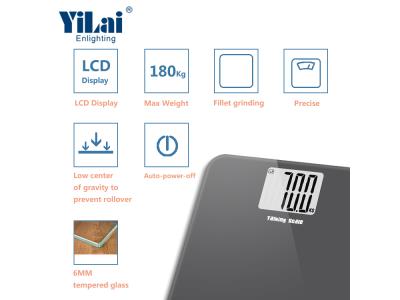 XLL big LCD display body weighing scale