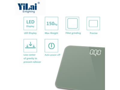 Mini portable 180kg white digits LED body scale