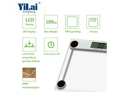 180kg transperant tap on body weighing scale