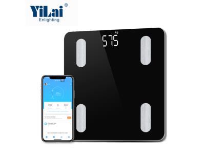 Best seller  TUYA WIFI SCALE LED display 180KG capacity ITO glass smart body fat scale