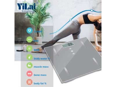 Yilai golden size grey color body composition BMI scale body fat measurement scale 