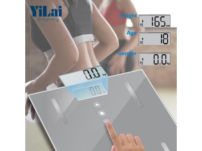 Yilai golden size grey color body composition BMI scale body fat measurement scale 