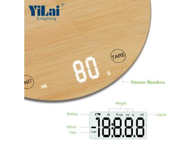 5kg capacity digital 100% bamboo kitchen scale electronic food kitchen scale 