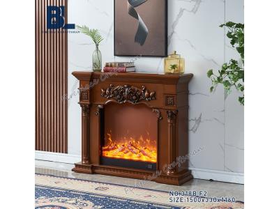 modern electric led fire log burner fireplace stove and oak wood surround range near me