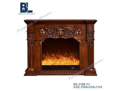 modern electric led fire log burner fireplace stove and oak wood surround range near me