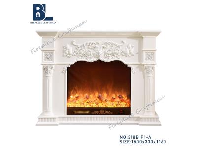 Modern small corner unit electric fireplace mantel ideas with wood burning