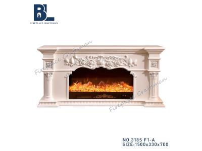 Modern best indoor freestanding flame effect white electric fireplace with mantel