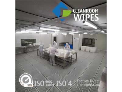 100% Polyester Lint-Free Wipers Knitted Cleanroom Wipes