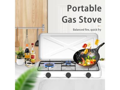 3 Burner Cooktop Camp Cooker Table Top Cooking Gas Stove