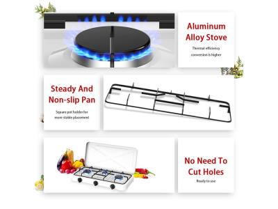 3 Burner Cooktop Camp Cooker Table Top Cooking Gas Stove