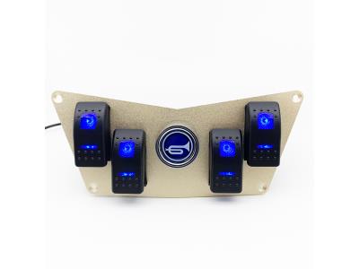 4 Gang LED Rocker switch panel With Horn switch For Car and Boat