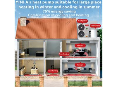 Air To Water Air Conditioner Full DC Inverter Heat Pump For House Heating & Cooling EVI