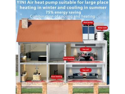 EVI Air to Water Heat Pumps Air Source Heat Pump for Heating and Cooling heat pump OEM 65K