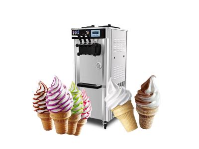 Ice Cream Machine three flavor soft ice cream machine Milk Mix 20L/H soft ice cream machin