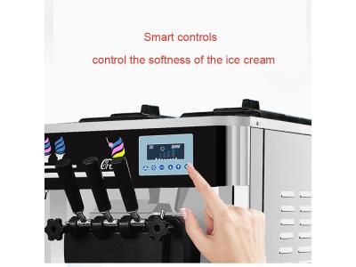 Ice Cream Machine three flavor soft ice cream machine Milk Mix 20L/H soft ice cream machin