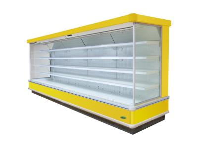 Supermarket Fruit and Vegetable Display Cooler Integrated Air Curtain Cabinet