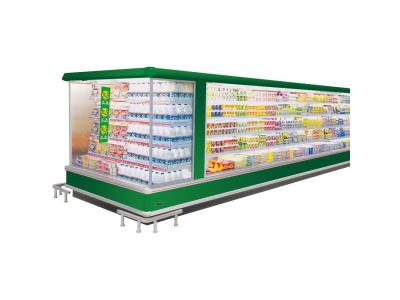 Supermarket Fruit and Vegetable Display Cooler Integrated Air Curtain Cabinet