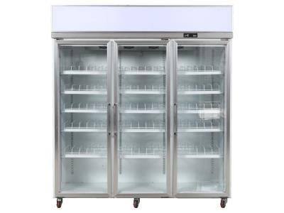 Separate Supermarket Showcase Commercial Beverage Fruit Meat Display Freezer