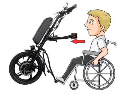 New Fashion cnebikes high speed 36v 500w foldable electric handcycle for manual wheelchair