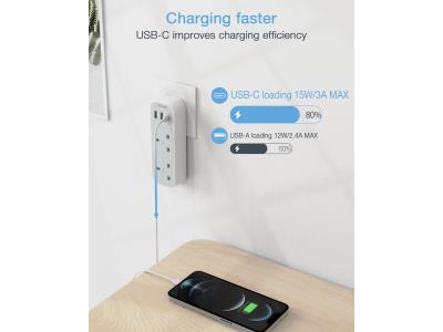 TS-222C-UK WALL EXTENSION PLUG