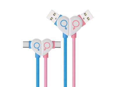 1 m Creative double elbow data cable 1m couple charging cable is suitable for Android mobi