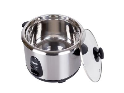 1.8Lstainless steel straight body rice cooker with stainless steel inner pot