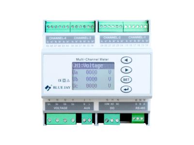 MCM2401 Din rail AC electrical multi-channel power meter, 3 phase electric electric meter